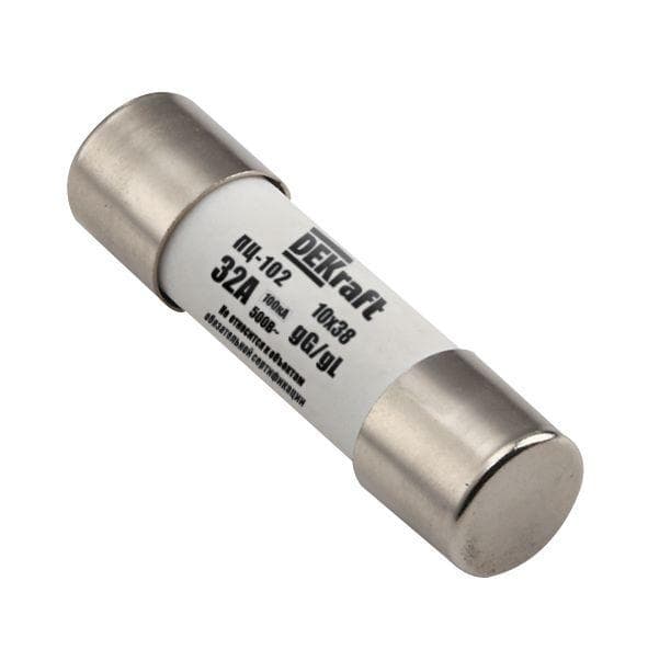 Предохранитель цилиндрический 10А 10х38 ПЦ-102 DEKraft 21364DEK