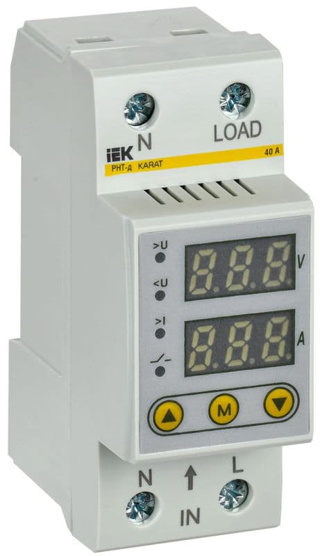 Реле напряжения и тока РНТ-д 1ф 36мм 40А KARAT IEK IVC21-1-40