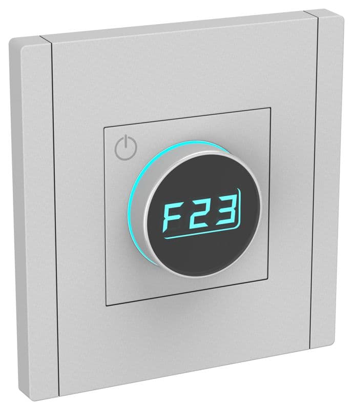 Термостат электронный FORTE&PIANO FP552 с индикацией сталь IEK FP-RT11-K46