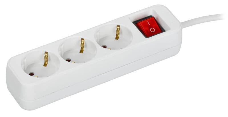 Удлинитель 3х5м 16А У03К ПВС 3х1.5 бел. UMA IEK UM-YP10-16-03-05-ZK-K01