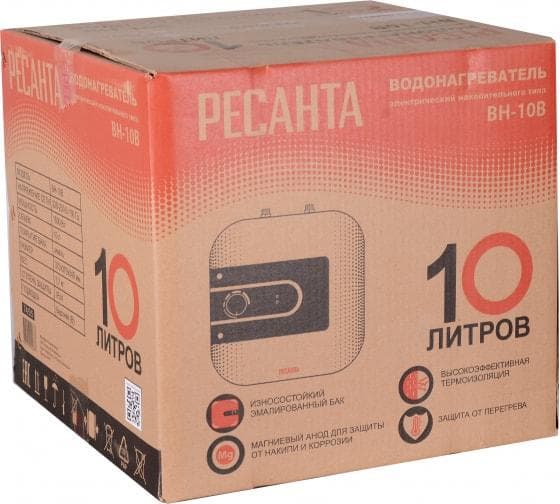 Водонагреватель накопительный ВН-10В Ресанта 74/5/5